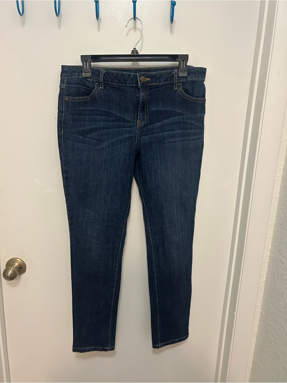 Simply Vera Vera Wang Dark Blue Cropped Slim Jeans